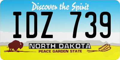 ND license plate IDZ739