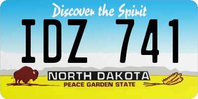 ND license plate IDZ741