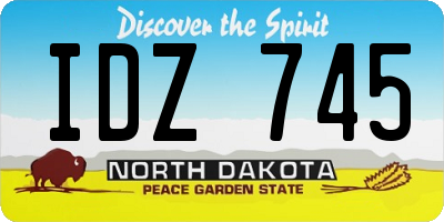ND license plate IDZ745