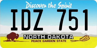 ND license plate IDZ751
