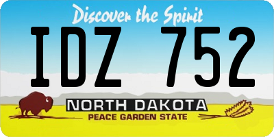 ND license plate IDZ752