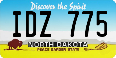 ND license plate IDZ775