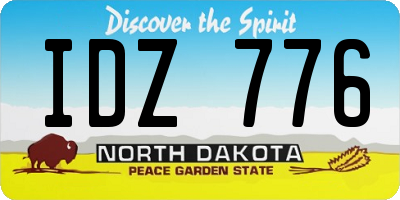 ND license plate IDZ776