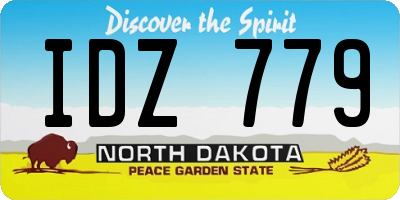 ND license plate IDZ779