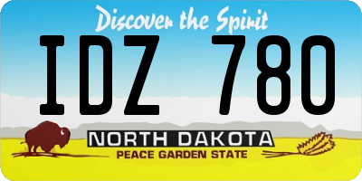 ND license plate IDZ780