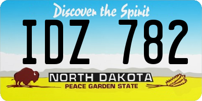 ND license plate IDZ782