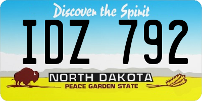 ND license plate IDZ792