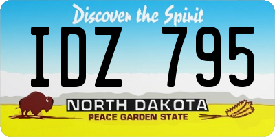 ND license plate IDZ795