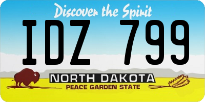 ND license plate IDZ799