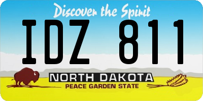 ND license plate IDZ811