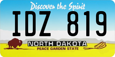 ND license plate IDZ819