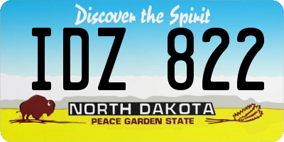 ND license plate IDZ822