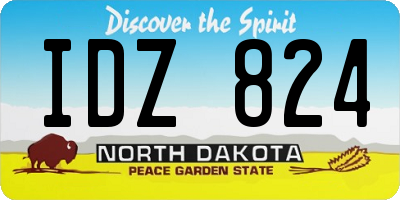 ND license plate IDZ824