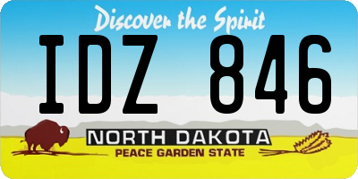 ND license plate IDZ846