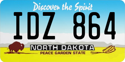 ND license plate IDZ864