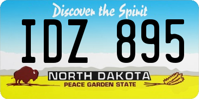 ND license plate IDZ895