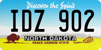 ND license plate IDZ902