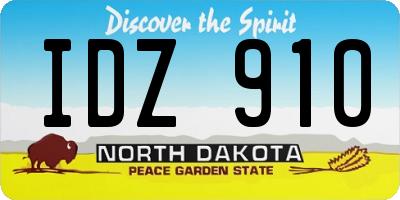 ND license plate IDZ910