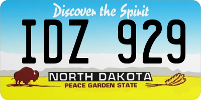 ND license plate IDZ929