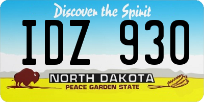 ND license plate IDZ930