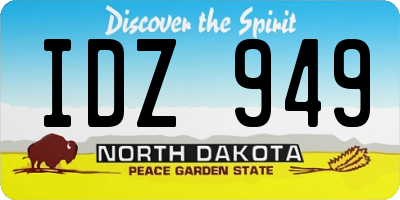 ND license plate IDZ949