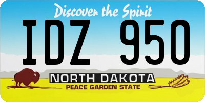 ND license plate IDZ950