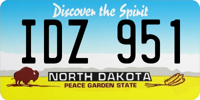 ND license plate IDZ951