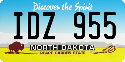 ND license plate IDZ955