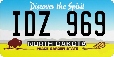 ND license plate IDZ969