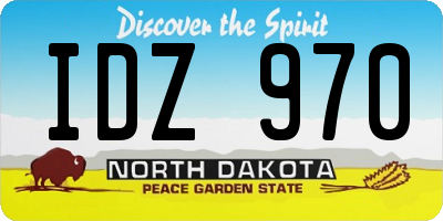 ND license plate IDZ970