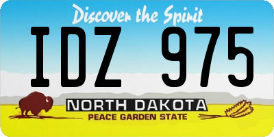 ND license plate IDZ975