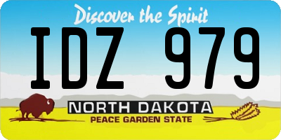ND license plate IDZ979