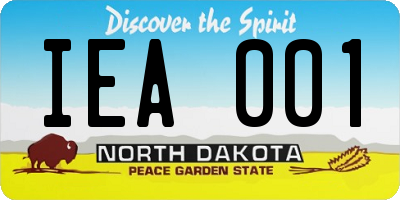 ND license plate IEA001