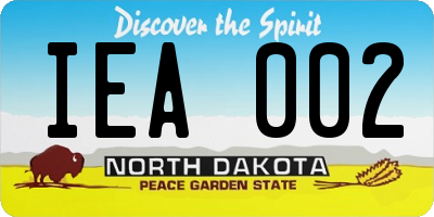 ND license plate IEA002
