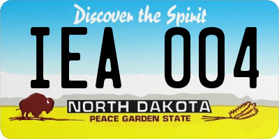ND license plate IEA004