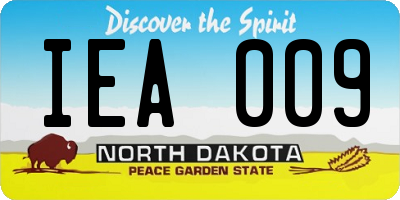 ND license plate IEA009