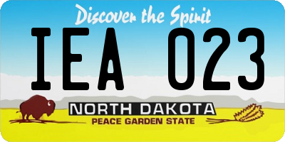 ND license plate IEA023
