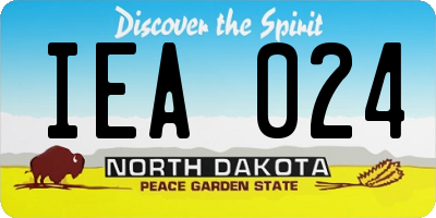 ND license plate IEA024