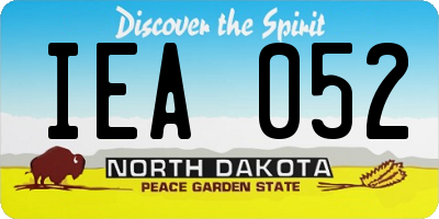 ND license plate IEA052