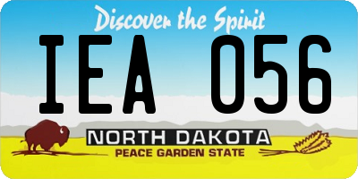 ND license plate IEA056