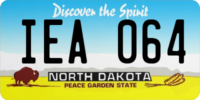 ND license plate IEA064