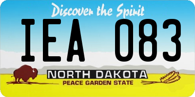 ND license plate IEA083