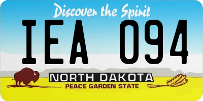 ND license plate IEA094
