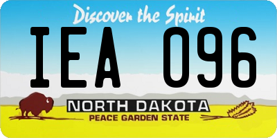 ND license plate IEA096