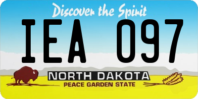 ND license plate IEA097