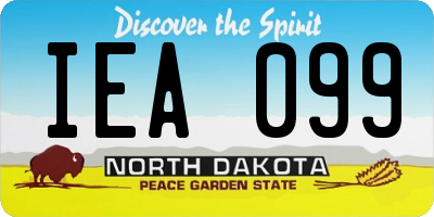 ND license plate IEA099