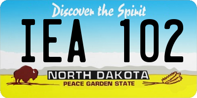 ND license plate IEA102