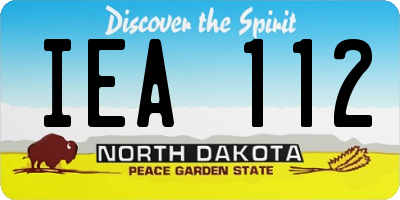 ND license plate IEA112