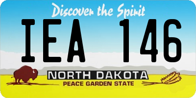 ND license plate IEA146