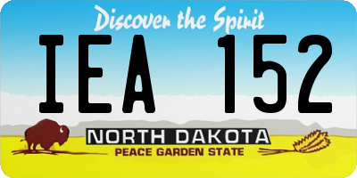 ND license plate IEA152